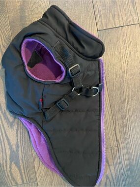Freedogs Fashion fleece lined dog coat with harness